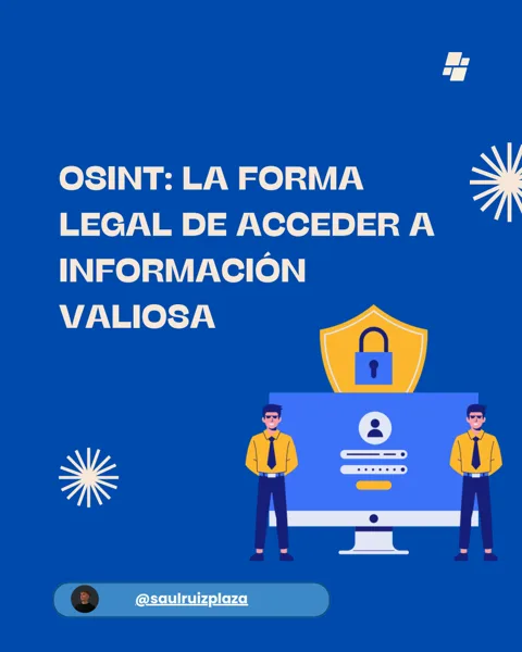 Portada del recurso: OSINT: información pública para investigación y seguridad